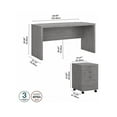 thumbnail image 4 of Echo Bow Front Desk with Mobile File Cabinet in Modern Gray - Engineered Wood, 4 of 7