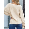thumbnail image 6 of SHEWIN Womens Sweaters Casual Crewneck Long Batwing Sleeve Pullover Sweater Tops Lightweight Knitted Fall Clothes, 6 of 9