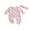 Pink, variant on BemeyourBBs Newborn Baby Girl Western Romper Outfits Floral Cowgirl Hat Long Sleeve Footed Jumpsuit Headband