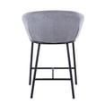thumbnail image 5 of LumiSource Black Steel, Grey Fabric Ashland Counter Stool - Set of 2, 5 of 8