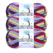 Lion Brand Yarn Rebound Trampoline Elastic Medium Nylon Multi-Color Yarn 3 Pack