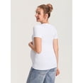 thumbnail image 2 of Maternity Shirts Short Sleeve Nursing & Pregancy Tops Summer Casual T-shirts Cotton Ribbed, 2 of 5