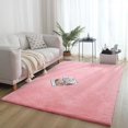 thumbnail image 4 of Faux Fur Rug Plush Rug Washable Area Rugs for Bedroom Fluffy Rabbit Fur Rug for Living Room Teen Room Home Decor Rectangle Rug(Pink, 3x5), 4 of 4