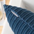 thumbnail image 3 of K KEVIN TEXTILE Throw Pillow Covers Soft Corduroy Decorative Set of 2 Boho Striped Pillow Covers Pillowcases Farmhouse Home Decor for Couch Bed Sofa Living Room 22x22 Inch Dusty Blue, 3 of 7