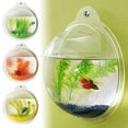 thumbnail image 2 of Fish Bubble Modern Home Deluxe Acrylic Wall Mounted Fish Tank, Hanging Aquarium, 2 of 4