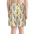 thumbnail image 3 of Cauagu Harvest Scarecrow Pattern Print Swim Trunks for Men,Youth Boys Swim Shorts Compression Liner Beach Shorts Boys' Swimming Shorts 7-20 Years Bathing Suit-Large, 3 of 7