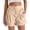 *Beige, variant on ClodeEU Women's Loose Fit Denim Shorts with Ruffle Pocket ,Solid Color Casual Jean Shorts Dark Blue,Womens Plus M