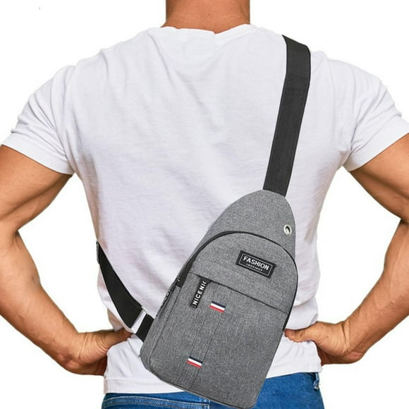 Bolso de pecho para hombre, bolso de hombro informal para ciclismo, deportes al aire libre, senderismo, compras