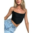 thumbnail image 4 of Biekopu Women's Lace Trim Triangular Hem Cami Tank Top Spaghetti Strap Crop Top Sexy Backless Camisole Vest Y2k Fashion, 4 of 9