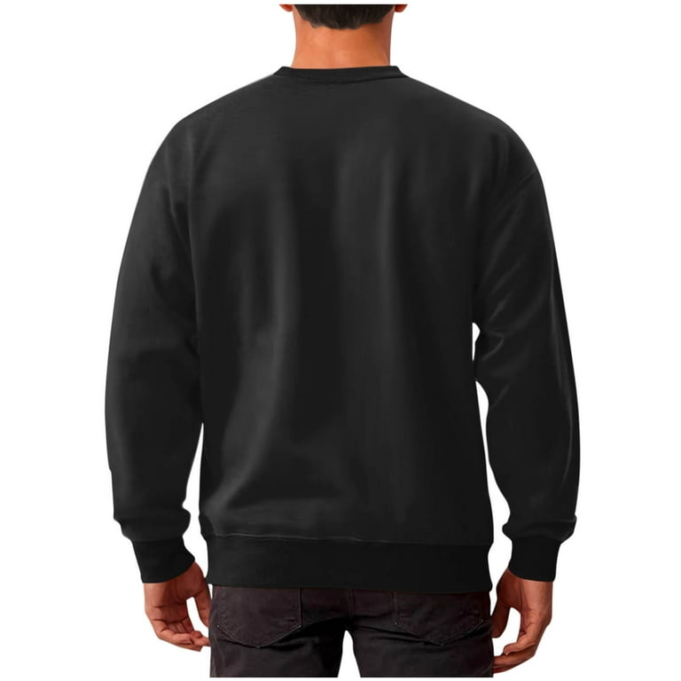 Mens Plus Size Sweatshirt, Long Sleeve Pullover for Men Fall