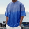 thumbnail image 3 of Oversized Tshirts for Men 2026 Summer Short Sleeve Crewneck Casual Gradient Color Vintage Washed T Shirts, 3 of 5