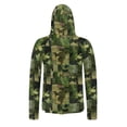 thumbnail image 6 of Xdegoge Women's Forest Terrain Camo Performance Fishing Hoodie UV Protection Long Sleeve Sun Shirt Moisture Wicking Athletic Tops Hunting Gear, 6 of 7