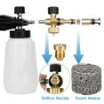 thumbnail image 4 of Fabricante de espuma Irfora El juego de accesorios para lavadoras de alta presión de 2 piezas incluye punta de boquilla de orificio (boquilla de rosca universal de 1,1 mm, 3000 PSI) y generador de esp Irfora Fabricante de espuma, 4 of 7