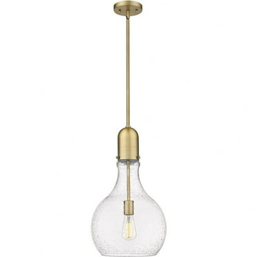 492-1S-BB-G584-12-LED-Innovations Lighting-Amherst - 1 Light Mini Pendant In Industrial Style-20.25 Inches Tall and 11.75 Inches Wide Brushed Brass