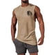 thumbnail image 1 of Camiseta sin mangas de cuello redondo para hombre, informal, a la moda, con estampado, deportiva, de poliéster, 1 of 5
