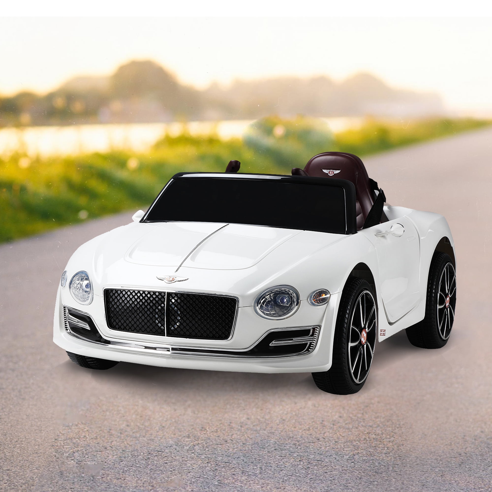 Kepooman Kids Ride On Car with Remote Control - Electric Ride On Toys 12V Battery Motorized Driving Car with LED and Wheels for Under 12 years old Toddler, White Kepooman Kids Ride On Car with Remote Control - Electric Ride On Toys 12V Battery Motorized Driving Car with LED and Wheels for Under 12 years old Toddler, White
