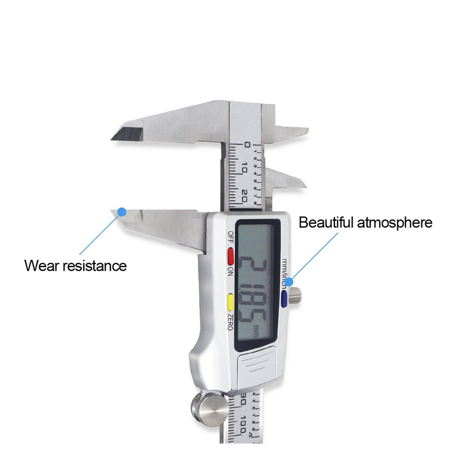 Stainless Steel Electronic Digital Vernier Caliper 6Inch 0-150mm Metal Micrometer Measuring Tool Digital Ruler
