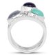 thumbnail image 2 of 4.00 Carat Genuine Multi Stone .925 Sterling Silver Ring QJ Model, 2 of 3