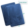 thumbnail image 6 of Nestl Set of 2 Absorbent Memory Foam Bath Mat Set Bathroom Rugs, Blue, Large 20"x32", 6 of 8