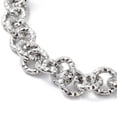 thumbnail image 2 of Non-Tarnish 304 Stainless Steel Textured Chain Bracelet Stainless Steel color 8-1/4 inch(21cm), 2 of 3