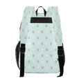 thumbnail image 3 of Large Clear PVC Backpack Heavy Duty See Through Backpack for Adults Work Travel, Mint Paw Heart Grid Printed 12L, 3 of 8