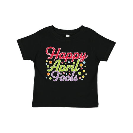 

Inktastic Happy April Fools with Colorful Dots Boys or Girls Toddler T-Shirt