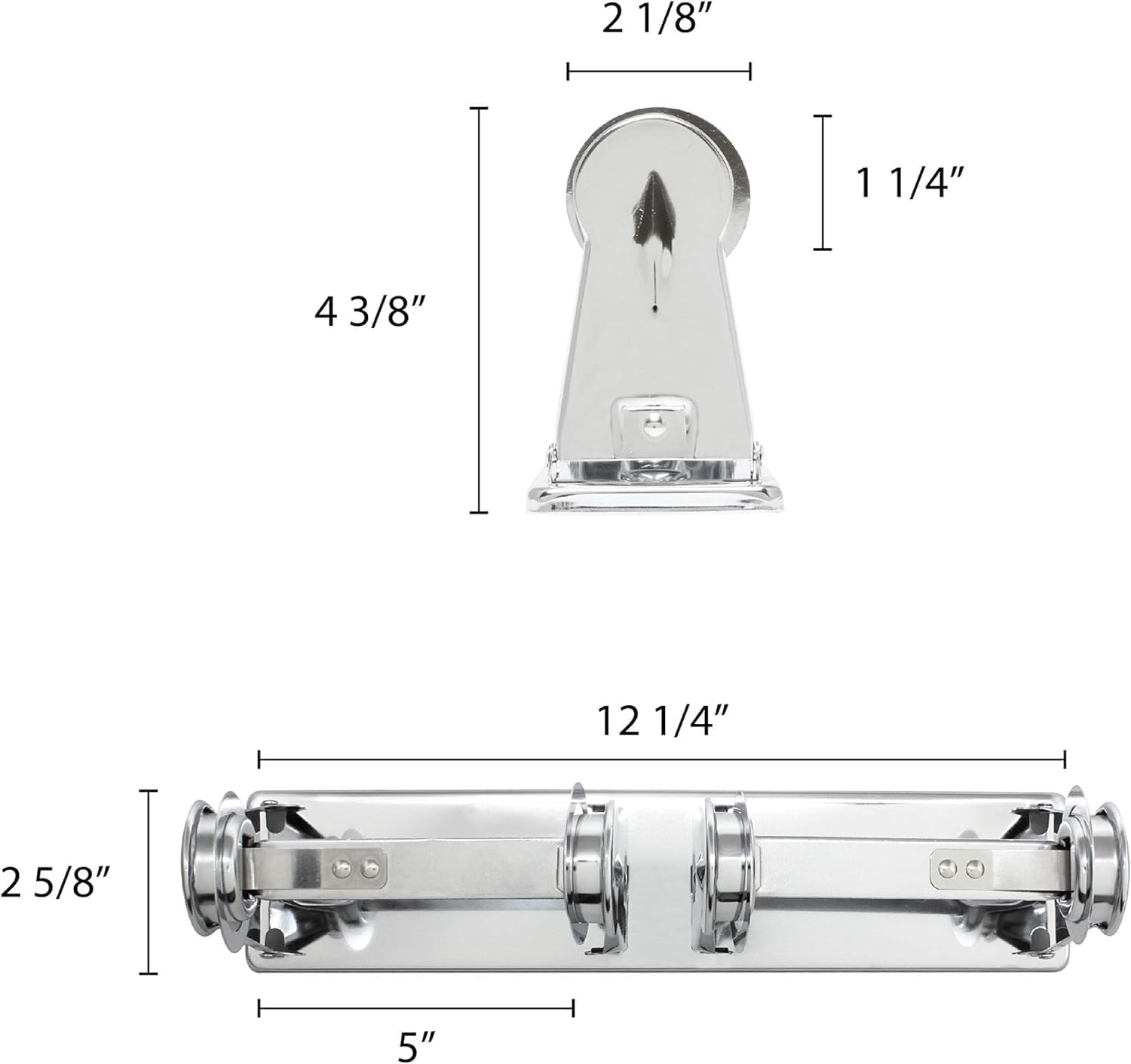 TrueCraftware- Dual Roll Locking Toilet Tissue Dispenser fits 4" Diameter Toilet Paper Roll Chrome Plated- Bathroom Toilet Paper Holder Wall Mounted Toilet Roll Holder for Bathroom Kitchen Washroom