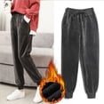 thumbnail image 2 of Pantalones deportivos gruesos de terciopelo de otoño e invierno para mujer de terciopelo dorado, 2 of 2