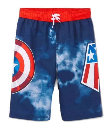 Boys' Marvel Captain America Swim Trunk 