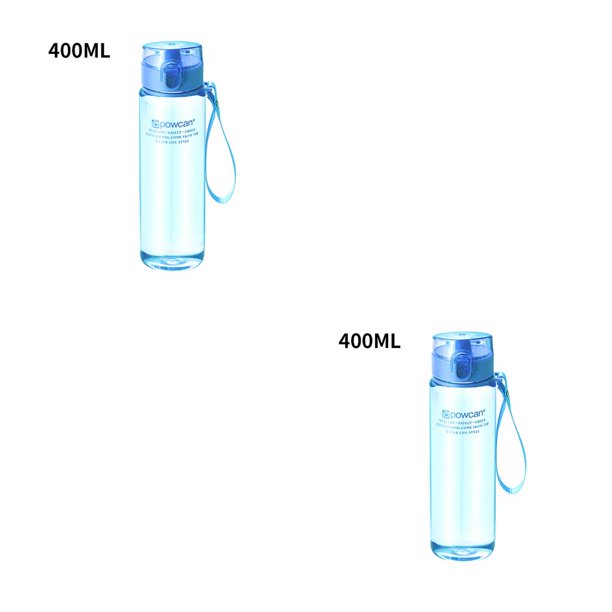 Hervidor de agua de plástico a prueba de fugas Yuarrent botella de bebida portátil 400ml Azul transparente
