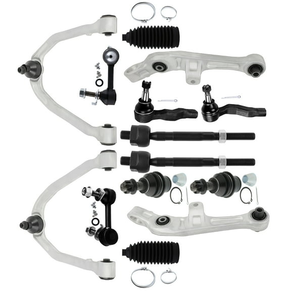 ECCPP 14PCs Front Control Arm And Ball Joint Front Lower Ball Joint/Control Arm Front Sway Bar End Link Front Tie Rod End for 2003-2007 for INFINITI for G35 2003-2009 for Nissan for 350Z