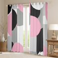 thumbnail image 2 of Castle Fairy Abstract Minimalist Black Out Curtains for Teens Girls Boys,Geometric Semicircle Curtains Pack Of 2 (42X63 Each),Vintage Aesthetic Bedroom Curtains,Super Cozy Room Decor, 2 of 6