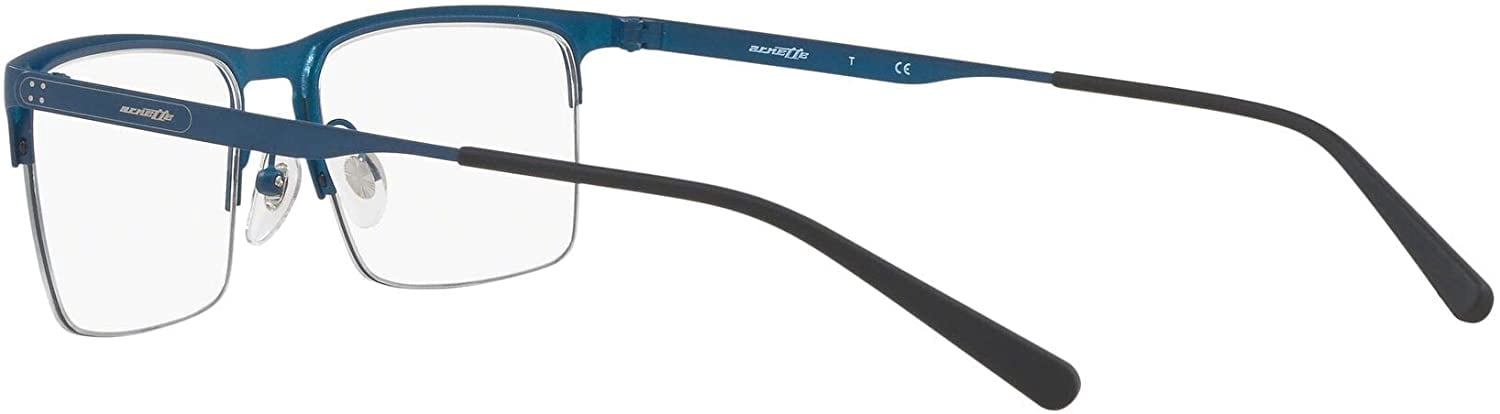 ARNETTE Mens An6118 Tail Metal Rectangular Prescription Eyeglass Frames Matte Blue/Demo Lens 54 Millimeters