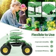 thumbnail image 4 of Costway Rolling Tray Gardening Planting with Work Seat Garden Cart Green, 4 of 7