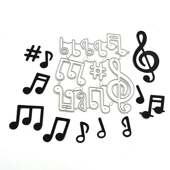 LZBRDY 1 Set Musical Notes Embossing Cutting Dies for Card Making Scrapbooking Birthday Thanksgiving Christmas Craft Die Cuts Stencil