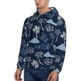 thumbnail image 3 of Naloa Hawaii Palms Men's Casual Hooded Collar Drawstring Hoodies Pullover Sweatshirts Casual Long Sleeve Shirts-X-Large, 3 of 7