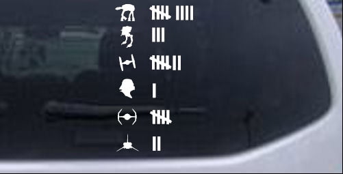 Star Wars Keeping Count Car Or Truck Window Decal Sticker - Walmart.Com