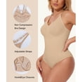 thumbnail image 4 of MANIFIQUE Tummy Control Racerback Body Suit for Women - Seamless Compression Slimming Shaping Bodysuit, 4 of 7