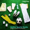 thumbnail image 4 of Lovely Annie Boys' 1 Pair Knee High Sports Socks for Baseball/Soccer/Lacrosse 002 S Yellow, 4 of 5