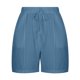 thumbnail image 4 of Karight Linen Shorts for Women High Waisted Lightweight Casual Summer Drawstring Short Pants Beach Vacation Outfit W Pockets, 4 of 7