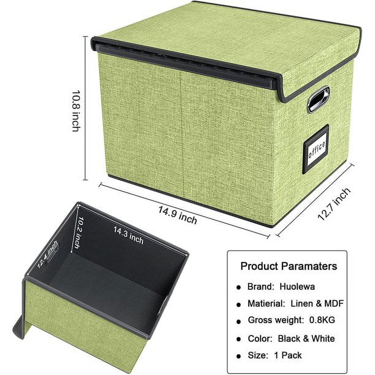 LevTex Pebbled Large Foldable File Storage Box in 2023