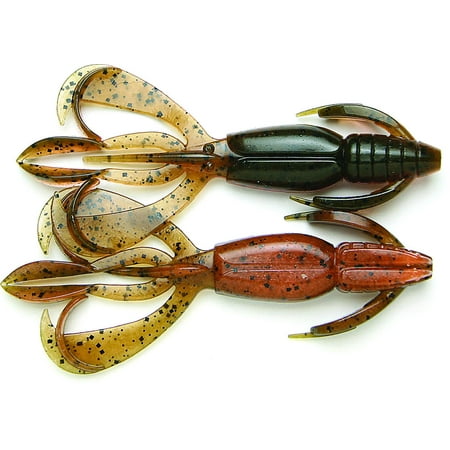 UPC: 4560262586491 | Keitech CF36-438 Crazy Flapper Crawbait 3.6 Green Pumpkin Fire