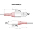 thumbnail image 4 of Dutevolns USB C Cable, 4 Pack(1.6/3.3/4.9/6.6ft) Type C Charging Cords, Nylon Braided 3A  Plug and Play Cable Compatible with IPhone 16/15, Samsung Galaxy, 4 of 10