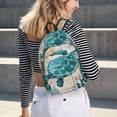 thumbnail image 7 of Balery Watercolor Sea Turtle Vintage Canvas Backpack for Men and Women - Large Capacity, Durable Travel Laptop Bag for School, Work, Hiking, and Outdoor Activities, 7 of 7