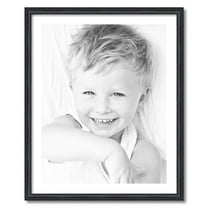 ArtToFrames 26x32 Matted Picture Frame with 22x28 Single Mat Photo Opening Framed in 1.25 Black Stain on Solid Red Oak and 2 Crisp Mat (FWM-4083-26x32)