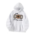 thumbnail image 1 of Sudadera con capucha con cordón, camisetas suaves blancas de moda para trabajo de acampada en la calle XL Yuyangstore Sudadera con capucha, 1 of 8