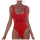 thumbnail image 1 of MKLEKYY Bikini Mujer Traje De Baño Women Fashion Letter Print Piece Swimsuit Sexy Bikini Swimwear Bathing Sleeveless Backless Swimsuit 2484, 1 of 4