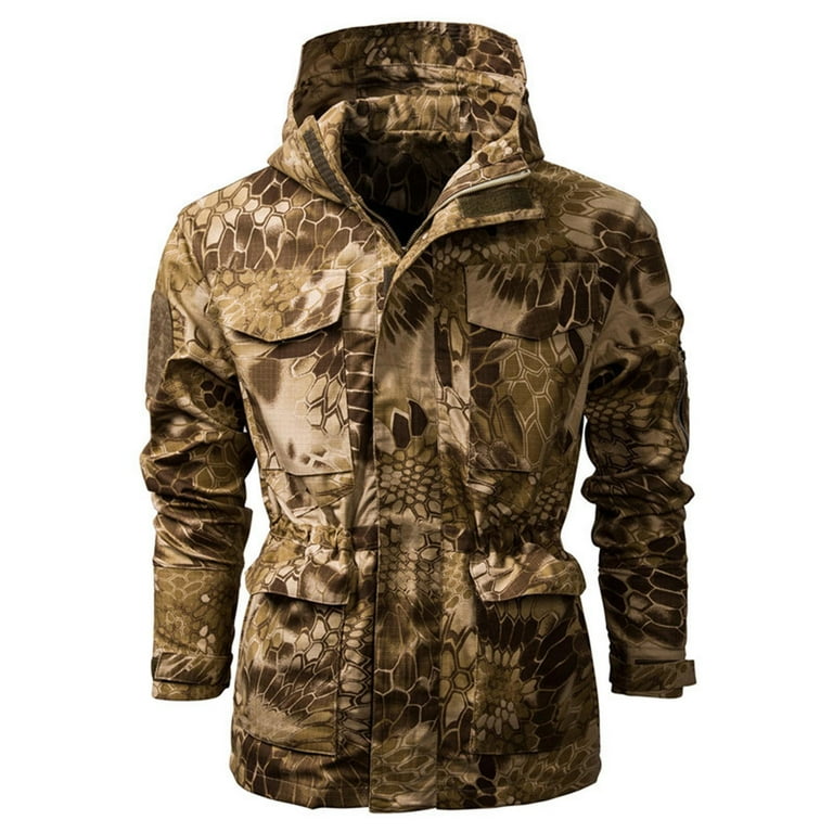 JSGEK Sales Men s Fashion Camouflage Jacket Zipper Multi Pocket