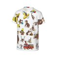 thumbnail image 3 of Curious George Kids Tshirt Short Sleeve Crewneck T-Shirts Boys Girls 3D Cartoon Casual Shirts, 3 of 5