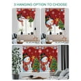 thumbnail image 4 of Red Snowman Christmas Tie Up Curtains for Windows 63 Inch Length Balloon Curtains Kitchen Adjustable Balloon Window Shade Xmas Tree Ball Snowflake Tie Up Valance Bathroom Curtain Window 52"x63", 4 of 6